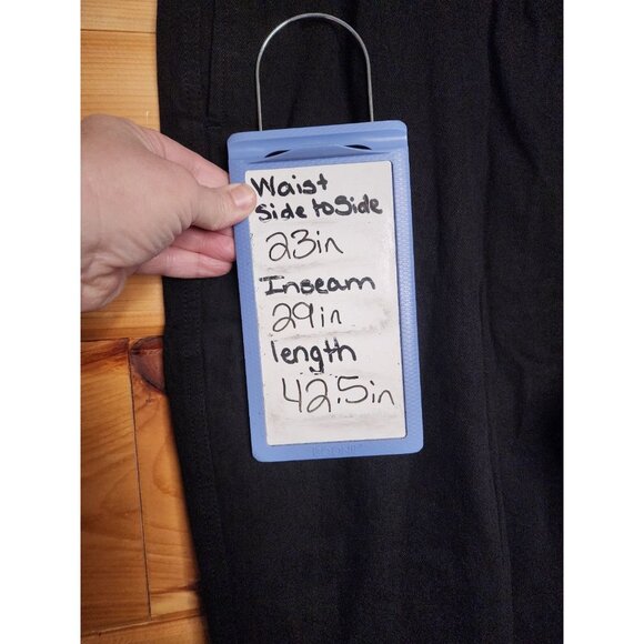 Woman Within Plus Size 28W Black Flannel Lined Pull On Jeans Flannel Lining - Picture 4 of 8